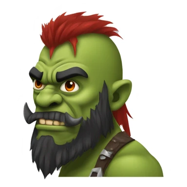 Berserker orc with red beard & mohican sticker