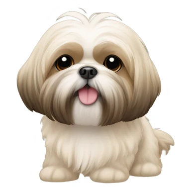 Beige shih tzu dog sticker