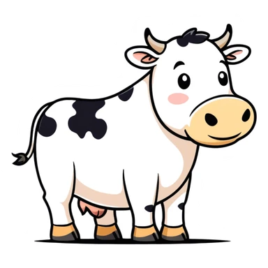 High cow sticker