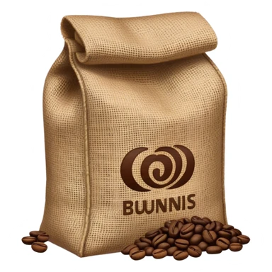 bag of coffee beans sticker