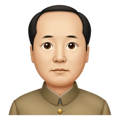 Mao zedong with receding hairline  sticker