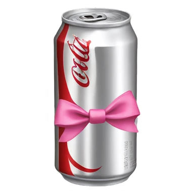 Diet Coke can with a pink bow sticker