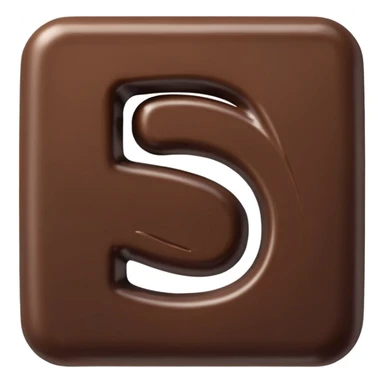 Letter S made out of chocolate sticker