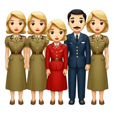 1940 takım elbise giyinen insanlar sticker