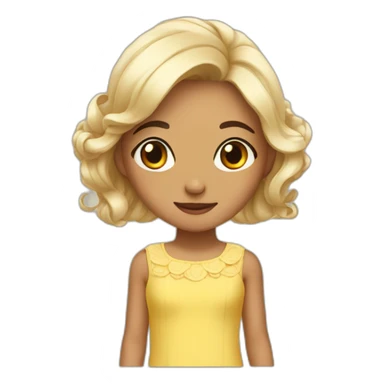 A cute dress with one eyebrow raised   sticker