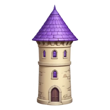 single exile tower with purple roof and cream walls sticker