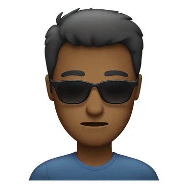 Person with sunglasses frowning sticker