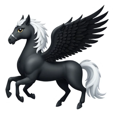 A black Pegasus sticker