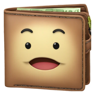 happy fat  money wallet sticker