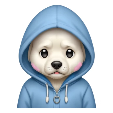 White dog weeping a Hoddie  sticker