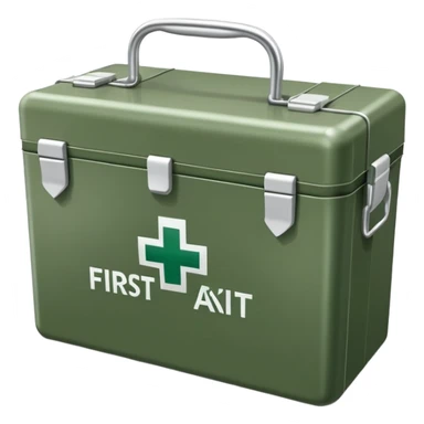 box with military medical supplies sticker