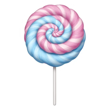 Cotton Candy, Pink Swirl Cotton Candy – classic fluffy pink spiral on a white stick. sticker