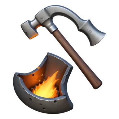 axe forging sticker