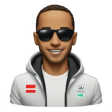 lewis hamilton with sunglasses sticker