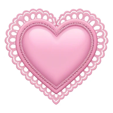 Pink heart with lace trim sticker