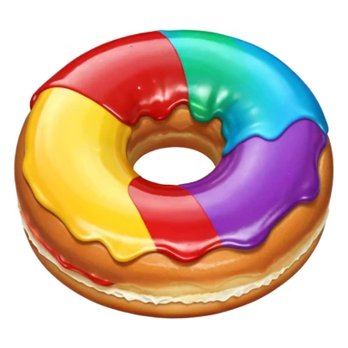 amazing rainbow donut sticker