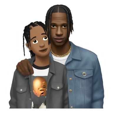 Travis Scott with fan sticker