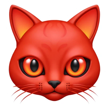 neon red alien cat sticker