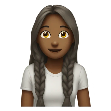 girl with long hair by window sticker