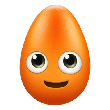 carot with egg as eyes sticker