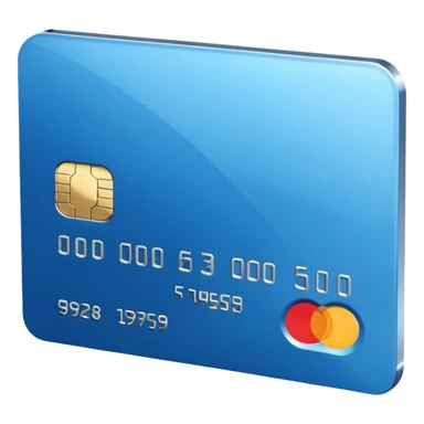 3D style credit card icon, no text sticker