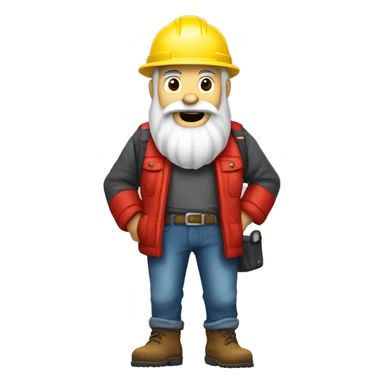 Old diamond miner with a big white beard, dynamite in his hand, red jacket, jeans, yellow helmet with flashlight sticker