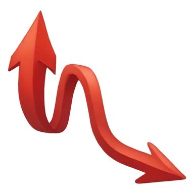 red arrow rising up sticker