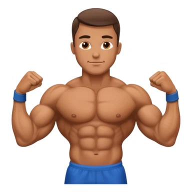 Body builder man sticker