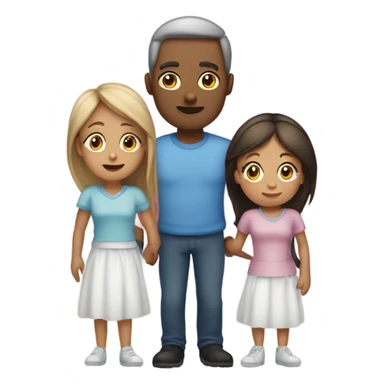 Mom and dad and three sisters sticker