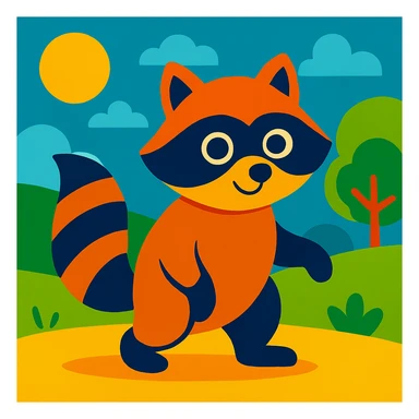 Raccoon sticker