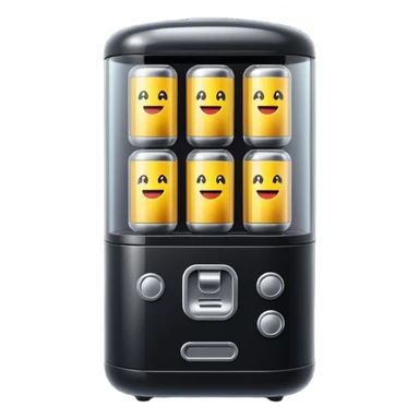 Black gacha machine sticker