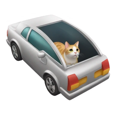 A car in a catcar in a cat box ina catastrophic cat mall sticker