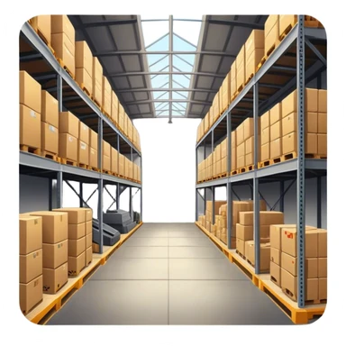 a warehouse with weapons sticker