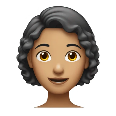 woman using hand to tuck hair behind ear while smirking sticker