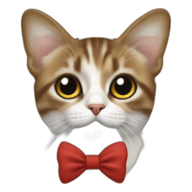 Chat avec un noeud papillon sticker