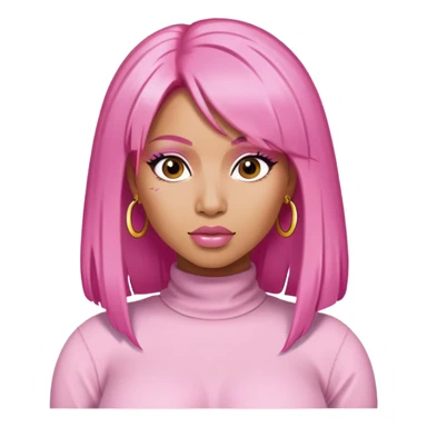 Nicki Minaj with pink hair sticker