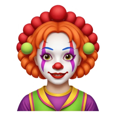 tennis player female clown child sticker