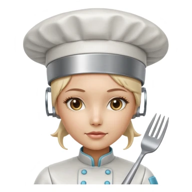 female robot chef sticker