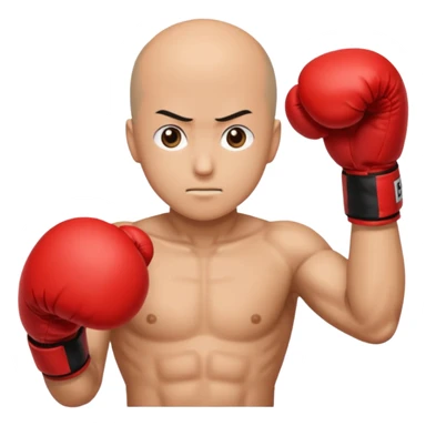 Saitama red hand punch with a boxing glove sticker