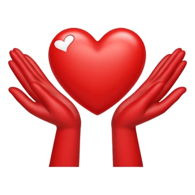 Un  cœur avec les mains et un M à l’intérieur  sticker