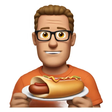 hank hill eating a hot dog sticker