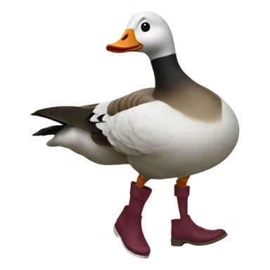 Goose wearing boots sticker