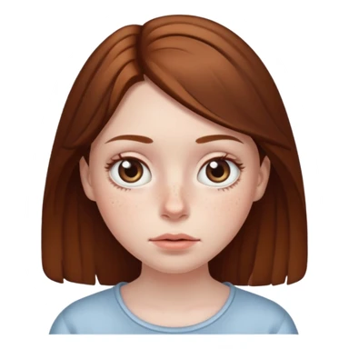 brown haired girl puffy swollen eyes sticker