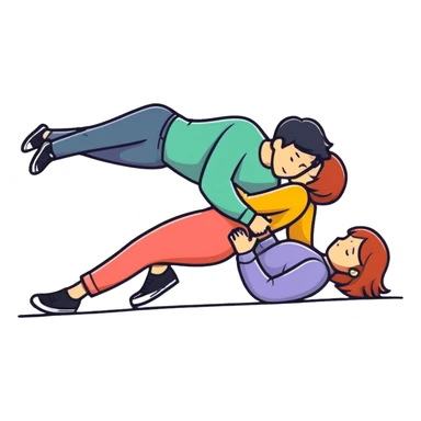 Guy tickling girl sticker