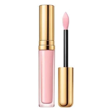 light Pink  and gold tall makeup product  sticker