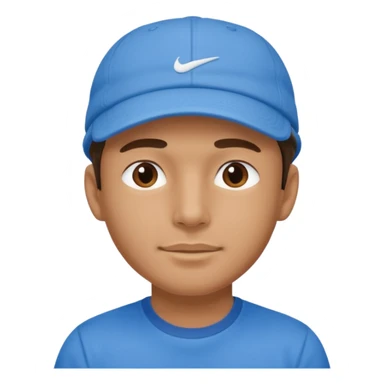 blue tennis hat and blue tshirt man sticker
