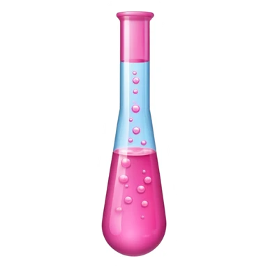 pink liquid in test tube simple bubbling sticker