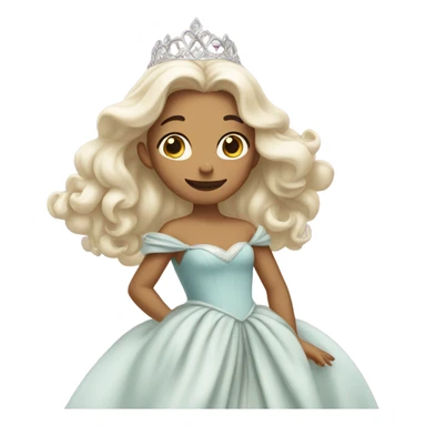 Princess blowing kisses sticker