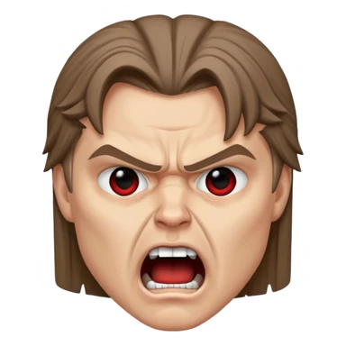 angry screaming anakin skywalker realistic face sith eyes sticker