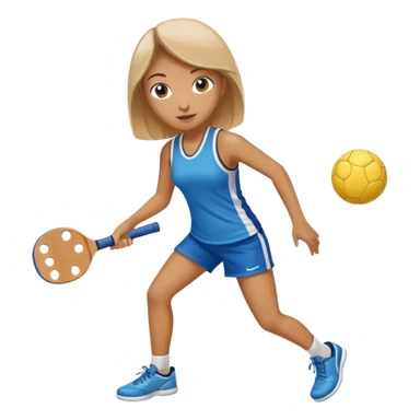 Girl playing pickleball sticker